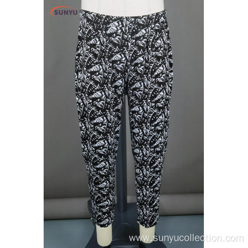 95%viscose 5%elastane jersey pants with all over print